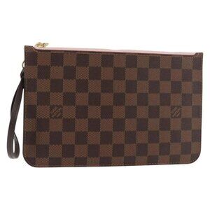 LOUIS VUITTON Damier Ebene Neverfull MM Pouch Accessory Pouch LV Auth BA6975